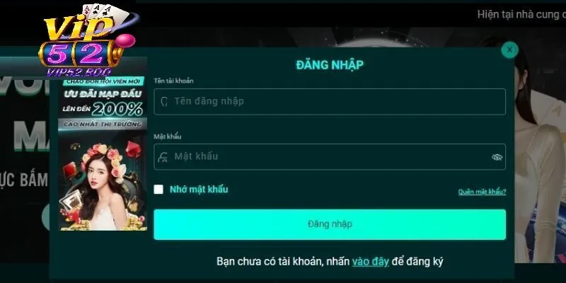 Cách khắc phục lỗi khi đăng nhập Vip52